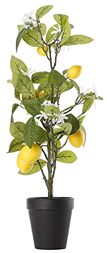 Srliya Künstlicher Zitronenbaum, Künstliche Pflanzen in Töpfen, Künstlicher Mini-Zitronenbaum Im Topf, Bonsai Heimdekoration (24,4 Zoll)