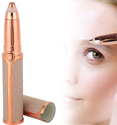 Elektrischer USB-Augenbrauenschneider, Lippenstift-Haarentfernung, Mini-Beauty-Tool, Mühelos Perfekte Augenbrauenform Erstellen(Golden)
