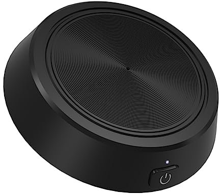 Mikinona Microphone USB Omnidirectionnel Noir 360° en Alliage De Zinc, Micro pour Ordinateur Portable Sortie 3,5 Mm, pour Visioconférence Et Appels Professionnels