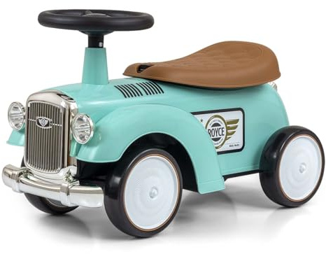 Vintage-Fahrzeug Royce von Milly Mally - Retro Rutschauto mit Hupe, Stauraum und Eva-Rädern für Kinder ab 12 Monaten (Mint)