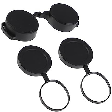 HOMOCONO 3pcs Rubber Objective Lens Caps and Binocular Protective Covers, Replacement Lens Caps for Binoculars and Monoculars, Outdoor Telescope Accessory for Travel and Hiking
