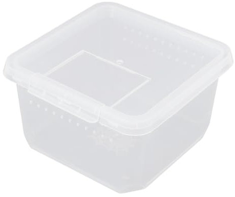 Supvox Kleiner Reptilienzuchtbox Aus Transparentem Kunststoff Mit Belüftung Futterbox Für Spinnen Und Einsiedlerkrebse Kompakter Kleiner Träger Für Reptilienbedarf
