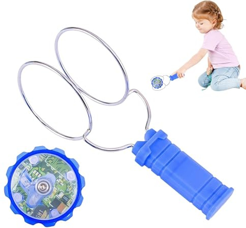 Giroscopio, Giroscópico Magnético, Rueda Giroscópica Intermitente Magic Rail Twirler,Rueda Giroscópica Magnética Portátil Luminosa para, Vintage Trick Sensory Fidget Toys para Regalo