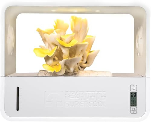 Cultivador inteligente de setas, kit de cultivo de setas, ajuste automático de temperatura y humedad, con iluminación, sistema de jardinería interior, kit de cultivo de hongos