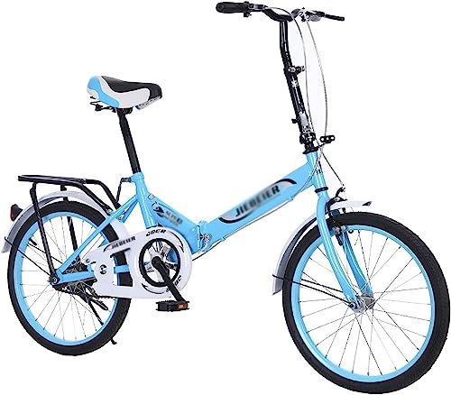 Fahrrad Erwachsene Faltrad, Faltbares Stadtfahrrad aus Kohlenstoffstahl, leichtes faltbares Fahrrad, mit hinterem Gepäckträger, für Jugendliche, Erwachsene B, 20 Zoll