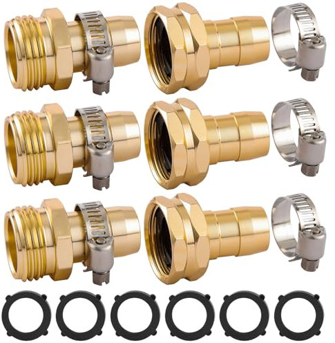Garden Hose Repair Connector Kit, Fit for 3/4 or 5/8 Garden Hose Fitting