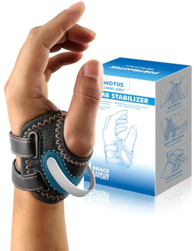 FORTEMOTUS CMC Thumb Brace Splint, CMC Joint Support for Thumb CMC Joint Pain, Instability, Tendonitis, Lightweight & Adjustable Thumb Support Brace for Men and Women Medium-Left