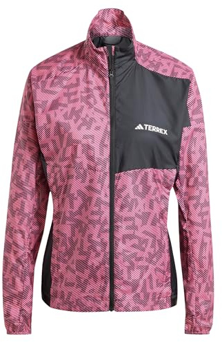 adidas Terrex Trailrunning-Windjacke für Damen, pink/schwarz, 36