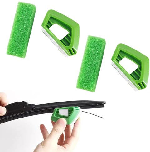 2 Stück Scheibenwischer Schneider Schärfermit Schwämme Reinigungstücher,Scheibenwischer Reparatur,Wischblattschneider,Scheibenwischer Nachschneider,Wischerblätter,Sschärfercheibenwischer Schneider