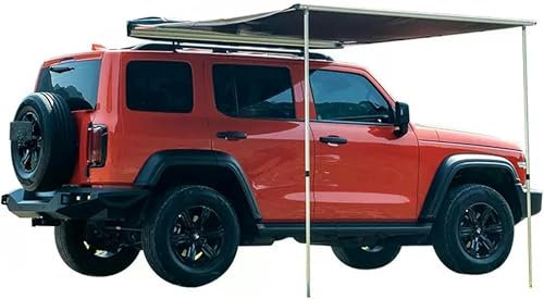 Toldo retráctil para SUV, camión, furgoneta, toldo lateral de caramelo, fácil de montar, protección UV, accesorio impermeable para acampar al aire libre
