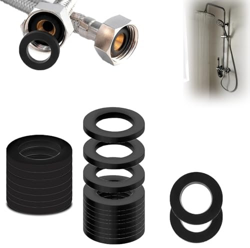 Guarnizioni sanitarie, 60 pezzi, rondelle, set di gomma per tubi d'acqua, doccia, testa di ricambio, rubinetto, guarnizione per doccia, bottiglia – 1/2