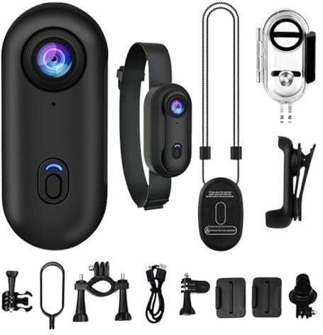 Camera Da Pollice, Telecamera Mini Corpo, Fotocamera Da Tasca, Minuscola Fotocamera Da Vlogging, Telecamera Indossabile Portatile, Dispositivo Vlogging Compatto Impermeabile Per Ciclismo, Viaggio