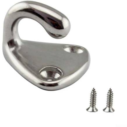 Tidevib 10 Tarpaulin Hooks 316 Stainless Steel with Screws for Strong and Reliable Use in Various Applications