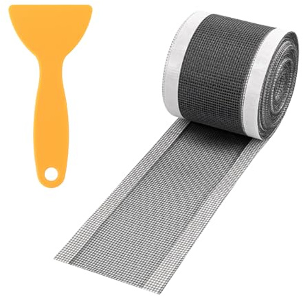 Duschrinne Haarsieb, Abflusssieb Dusche 10cm x 10m Abfluss Haarfänger, Selbstklebend, Duschabfluss Mesh Aufkleber, mit Plastikspatel für Duschrinne Bad, Duschen, Badewannen, Küchen
