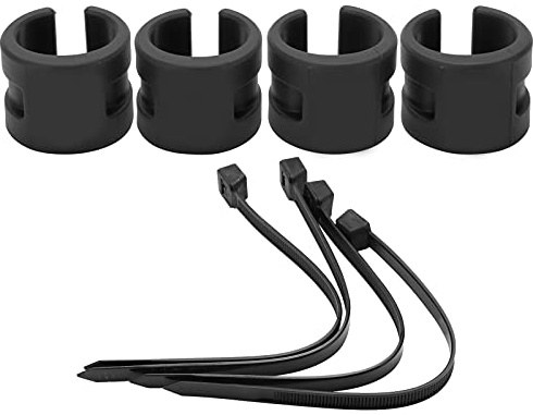 ZIXINNKC 4pcs Establecer Bicicleta Delantera Delantera Trasera Anticollision Protección de Goma del Anillo de protección de la Cadena de protección del Anillo (Negro)
