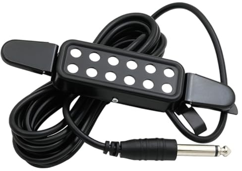Cabilock Durabler Akustischer Gitarren tonabnehmer ohne Bohren mit Kabel für Westerngitarre Professioneller Schallloch Pickup für Reine Klangaufnahme Installieren Geeignet für Amateur