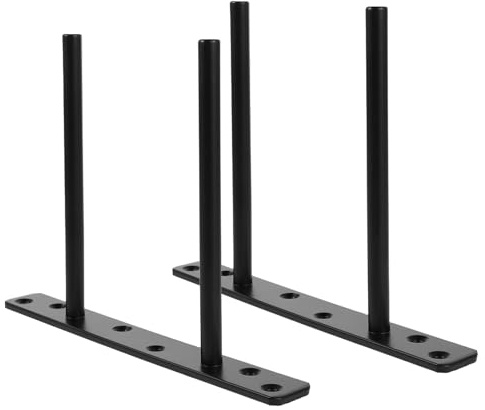 LIFKOME 2 Pièces Équerres Invisibles pour Étagères Flottantes Support Métal Noir Caché Charge Lourde Fixation Murale pour Tablettes Cuisine Salon