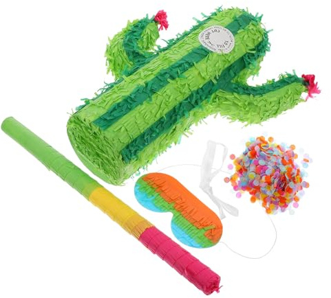 Gatuida Piñata de Cactus 1 Pièce Colorée Remplie de Bonbons Assortis pour Fêtes D’Anniversaire et Halloween Interactif Amusant pour Garçon et Filles Décoration Couleur Aléatoire