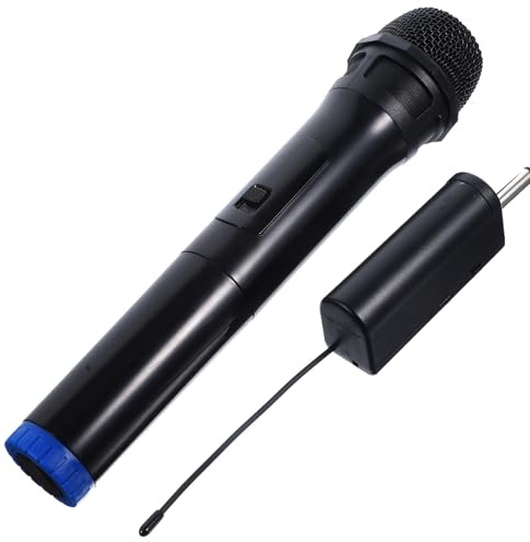 ERINGOGO Microfono Wireless Portatile Professionale Microfono Condensatore Nero con Ricevitore e Karaoke All'aperti per, per Performance su Palco