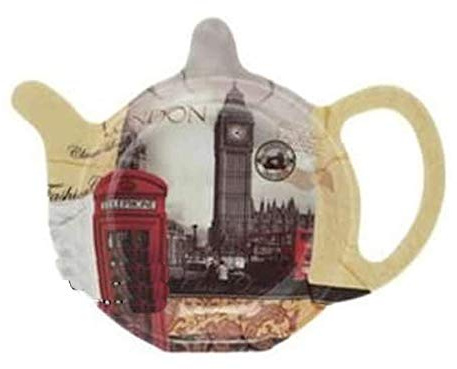 The Leonardo Collection New London Teabag Tidy Holder | Home & Kitchen, Ceramic, Daily Use, Tea Bag Dish, Dining Table, Gift For Women & Men