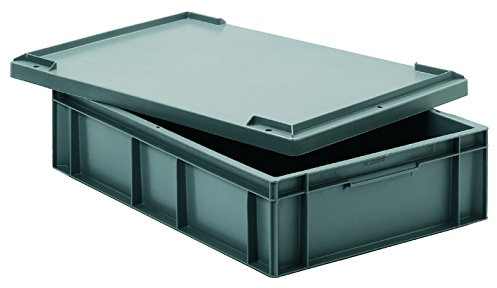 Bac gerbable plein professionnel 600 x 400 x 150 mm en polyéthylène à contenance de 28 Lt
