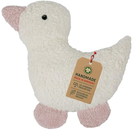 Efie Dinkel-Bio-Wärmekissen Ente rosa – Bio-Baumwolle (kbA), GOTS-zertifiziert, Dinkelkissen für Babys & Kinder, handgefertigt in Deutschland