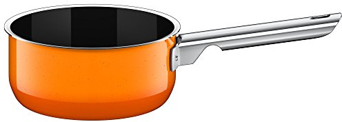 Silit Passion Orange Stielkasserolle 16cm ohne Deckel, Kochtopf klein 1,3l, Milchtopf Induktion, Silargan Funktionskeramik, Auslaufmodell, orange