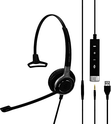 Sennheis Dual USB Monaural Headset, 3,5 mm, Schwarz