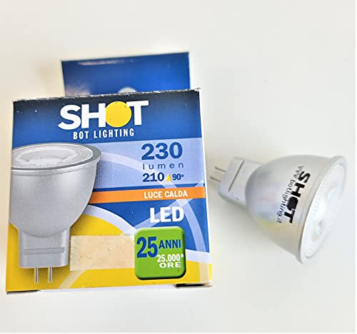 BOT LIGHTING SHOT LAMPADINA LED GU4 2,6W FARETTO MR11 12V (Luce Calda)