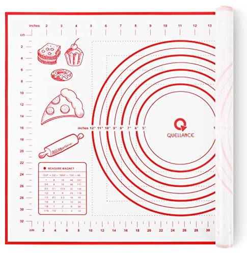 Silicone Pastry Baking Mat Dough - 16x24Inch Large Non Stick Slip Cookie Bread Rolling Mats Sheet, Kitchen Counter Kneading Cooking Board Pad Matt with Measurement for Pie Pizza Cookies Fondant Making