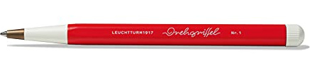 LEUCHTTURM1917 362455 Drehgriffel Nr. 1, Rot, Kugelschreiber mit königsblauer Tinte