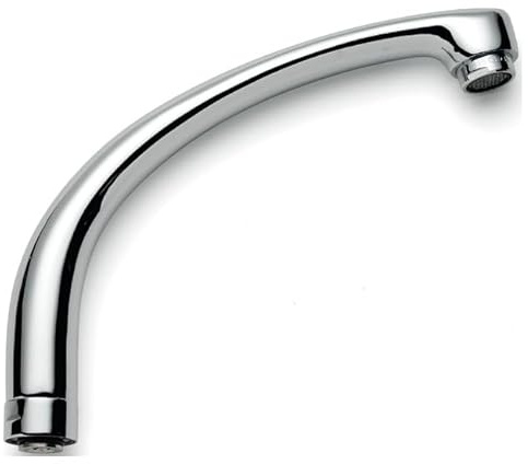 Schläfer 67085-C | Universal Replacement Hose for Sink Tap, Single Lever Mixer for Kitchen and Washbasin, High Spout Single Hole Group - Ring Nut 3/4 (diam24,9mm), M24 Water Saving Aerator
