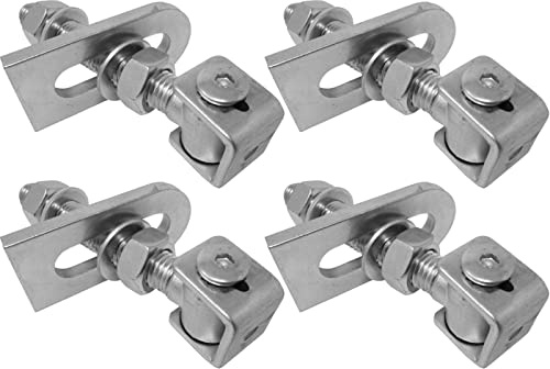 4 x SOTOOLS Torscharnier M24 U lang mit Anschweißlasche, verzinkt | Verstellbar, Konstruktionsscharnier und Türbänder.