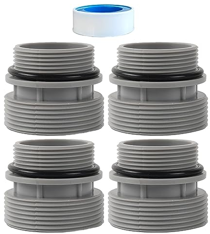 Oniissy Poolschlauch-Umrüstsatz, oberirdischer Pooladapteranschluss, für Intex Pools 40 mm auf 1 1/2 Zoll Filterschlauch-Umrüstsatz, 4 Stück