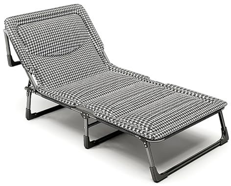 KAXLDHH Klappbare Gästebett Klappbett, Schlafsessel Bett Mit Matratze Klappbar, Zustellbett Metall Bettgestell, Reisebett Erwachsene, Maximale Belastung 150kg, 180×68×60cm (Size : 190x68x30cm)