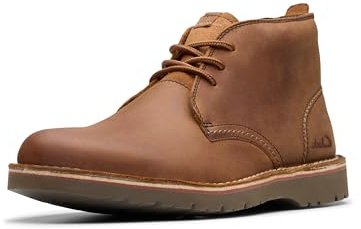 Clarks Men's Eastridge Mid Chukka Boot, Light Brow, 43 EU