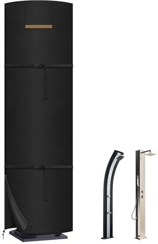 VANSHEIM Housse Douche Solaire Extérieur Housse de Protection Solaire Bâche Étanche pour Douche Solaire de Jardin Couverture de Douche Solaire 420D Tissu Oxford 220x67cm
