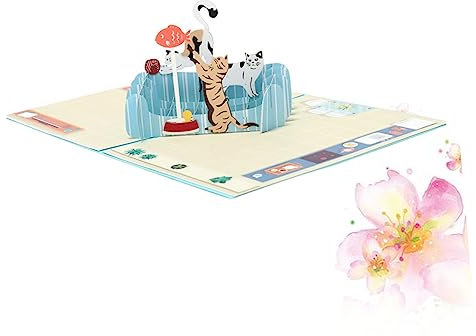 EXCEART Geburtstagskarten 3d-up-katzen Personalisierte Papierkarten Für Kindertagsfeiern