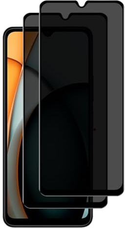 NicMool 2 Piezas Privacidad Protector de Pantalla Compatible con Xiaomi Redmi A3, [9H Dureza] [Sin Burbujas] [Anti-Scratches] Anti Espía Cristal Templado Película Protectora para Xiaomi Redmi A3