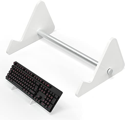 RUNJRX Tastaturständer 1-stufig, Acryl-Aufbewahrungsständer für mechanische Tastaturen, weißer Acryl-Tastaturständer, Halterung für Gaming-Tastaturen (1 Stück)