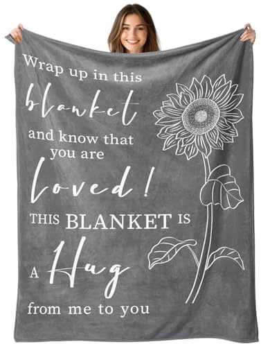 Get Well Gifts for Women Men After Surgery - Sympathy Gifts for Loss of Loved One - Bereavement Gift Idea - Inspirational Memorial Healing Thinking of You Gifts for Women Men - Hug Blanket 50x60