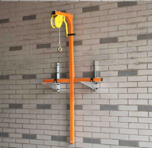 Strumento di Sollevamento per Condizionatore d'Aria Esterno, Staffa per Condizionatore d'Aria per Installazione Autobloccante con Argano Manuale
