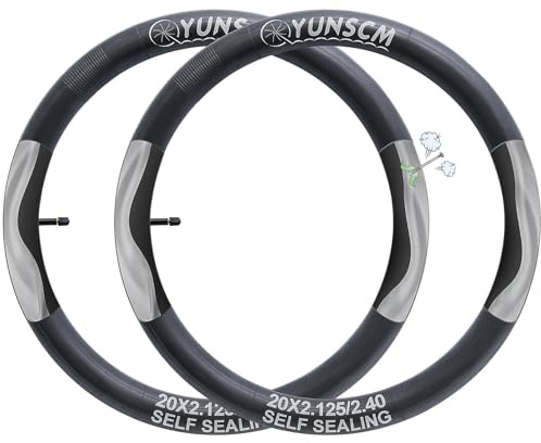 YunSCM 2PCS Selbstdichtend 57/62-406 20 Zoll Schlauch 20x2.125/2.25/2.35/2.40 AV32mm Valve, pannensicherer, Selbstreparierender, Kompatibel Fahrradschlauch Verhindern und Reparieren
