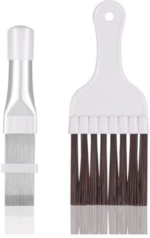 CPJJ 2 Piezas Peines Aleta Condensador d Aire Acondicionado,Cepillos Para Radiadores,Cepillos Limpieza Aleta Cepillo Batidor Limpieza Bobina Refrigerador Herramienta Reparación Radiador