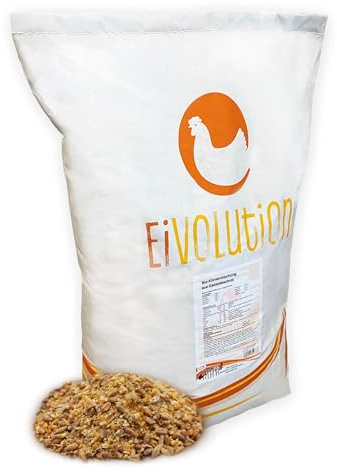 Eivolution Bio-Körnermischung aus Getreideschrot mit Oregano-Öl - Naturland Zertifiziert - 10 kg - Für Hühner, Wachteln, andere Geflügel