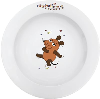 KAHLA DieMaus Schüssel 20 cm Party | weiße Müsli Schale im Sendung mit der Maus Design