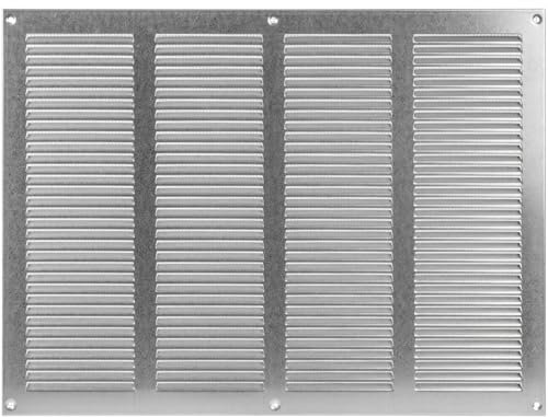 Vent Systems 40,6 x 30,5 cm (dimensioni complessive) - Copertura per bocchetta dell'aria in acciaio zincato, griglia di ritorno dell'aria in metallo con schermo di protezione integrato, copertura per