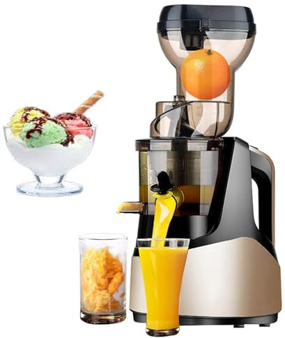 Estrattore di succo a freddo, estrattore di succo con separazione del succo con funzione inversa, completamente automatico per uso domestico, motore silenzioso per succhi di frutta/gelato/frullato,