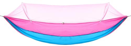 Hamaca, hamaca portátil de gran capacidad de carga, mosquitera para hamaca resistente al desgarro, adecuada para uso en exteriores(pink,260 * 140cm)