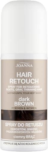 JOANNA Ansatzspray Dunkelbraun 75 ml – Kaschieren grauer Haare & nachwachsender Ansätze – Stufenlose Abdeckung – Kaschmiereffekt – Natürliches Farbergebnis – Ansatz-Kaschierspray